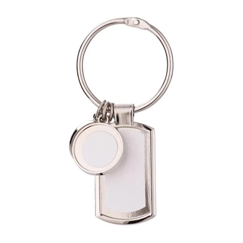 party favor 6 circles sublimation blank keychain with key ring heat transfer keychain for christmas valentine graduation day present