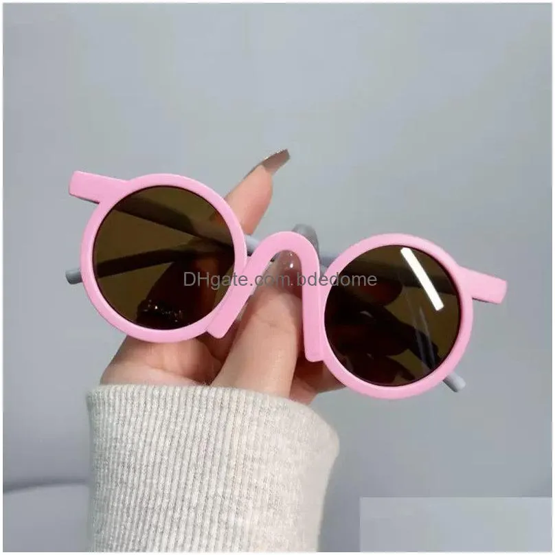 sunglasses for kids boy girl roman nose cute summer 2023 trendy party items photograph show decor pink purple black white color