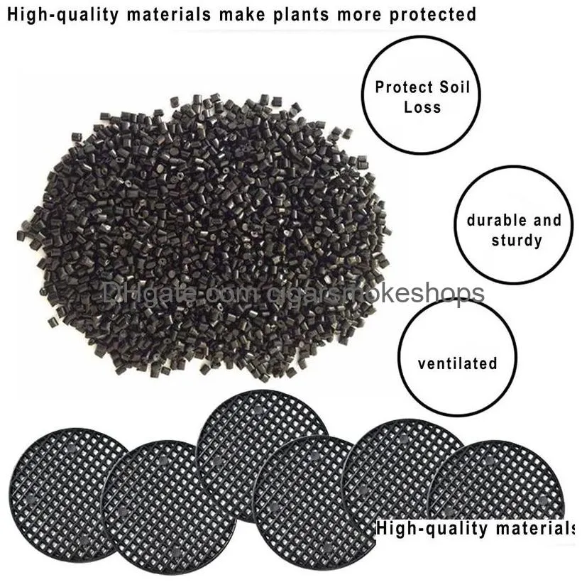 garden supplies plastic flower pot hole mesh pad bonsai bottom grid mat drainage screens prevent soil loss breathable gasket 4.5cm