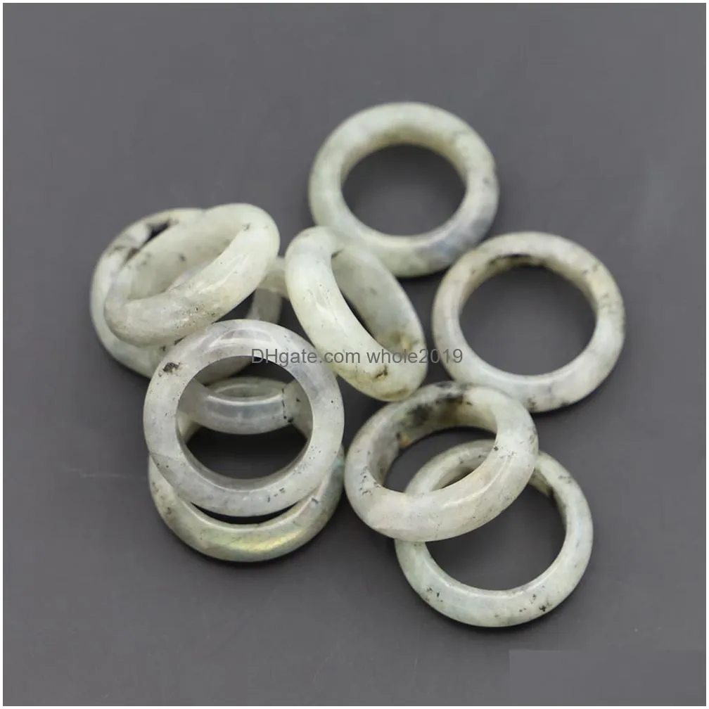 fashion natural stone labradorite rings uni created circle finger reiki jewelry gifts