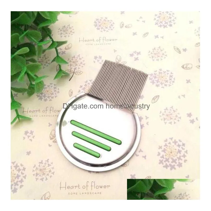 stainless steel terminator lice comb nit kids hair rid headlice super density teeth remove nits comb metal hair brushes hair