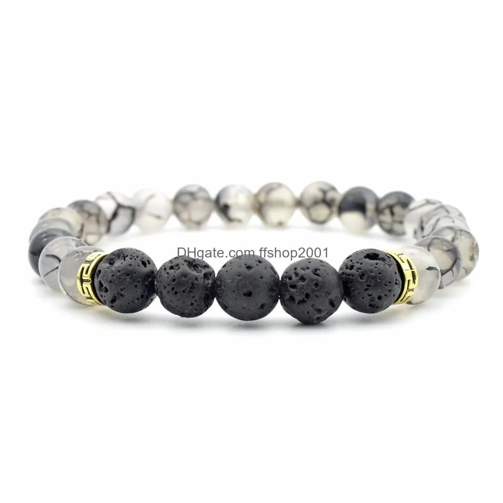 natural lava stone bead bracelet diy volcano  oil diffuser bracelet for women men yoga jewelry