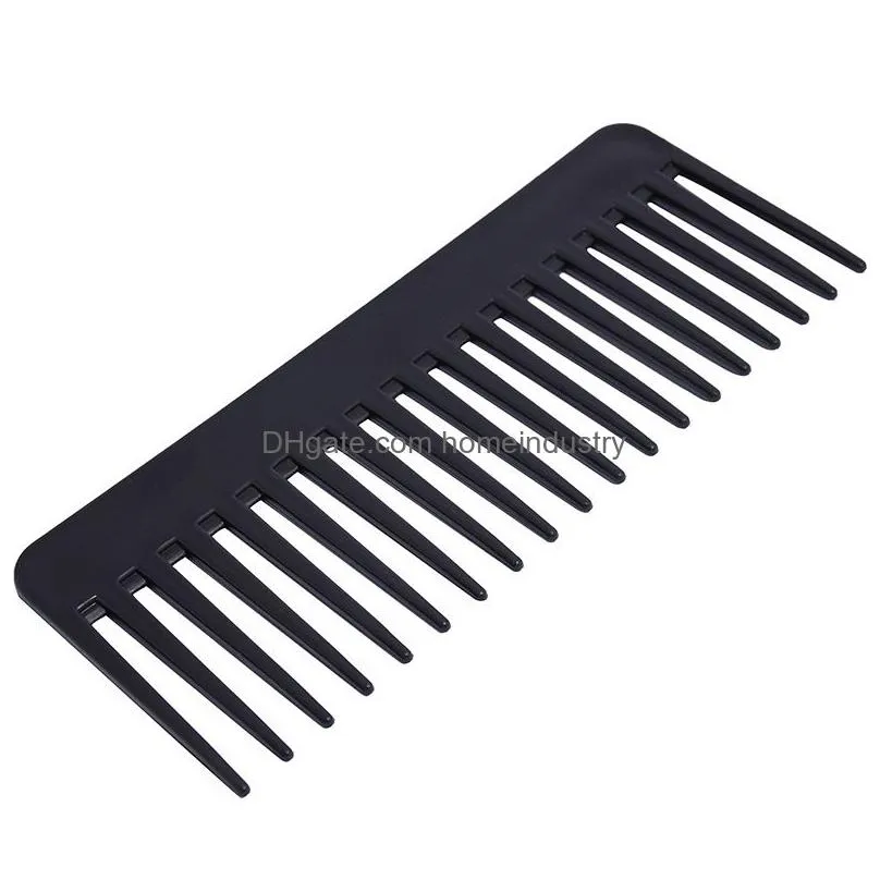 hair brushes black plastic wide teeth comb wavy hair styling detangling