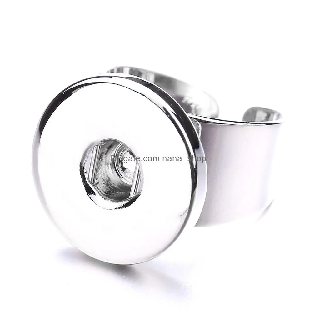 18mm snap button open ring 18mm snaps buttons rings for women jewelry