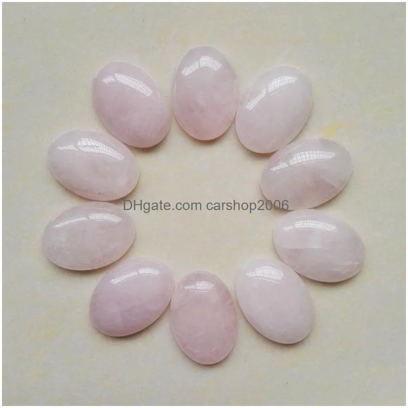 natural crystal semi-precious stone 25x18mm tigers eye rose quartz face for natural stone necklace ring earrrings jewelry