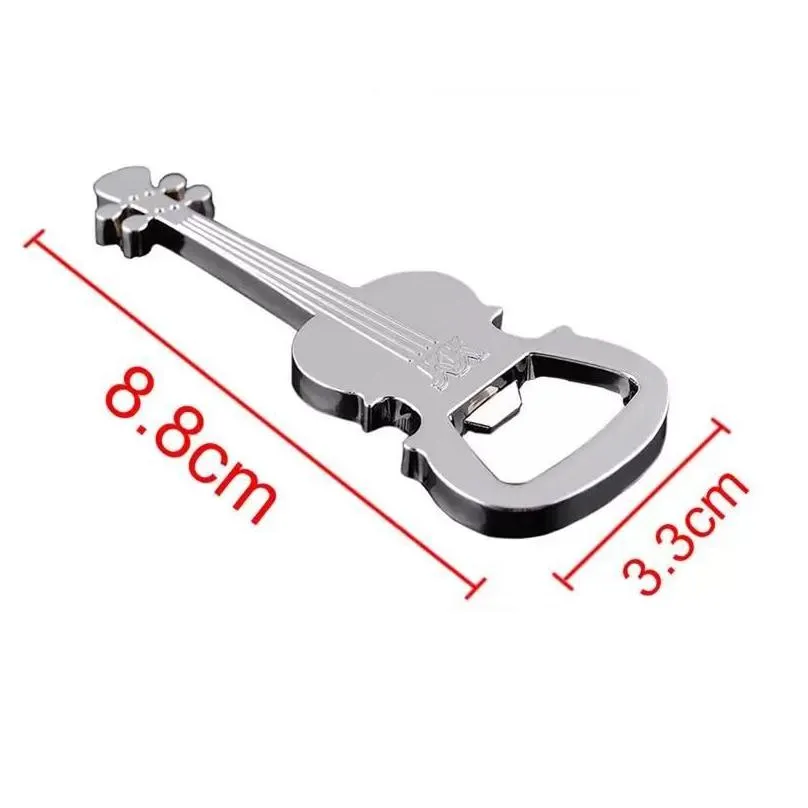 creative gift zinc alloy beer guitar bottle opener keychain key ring key chain openers festival party supplies