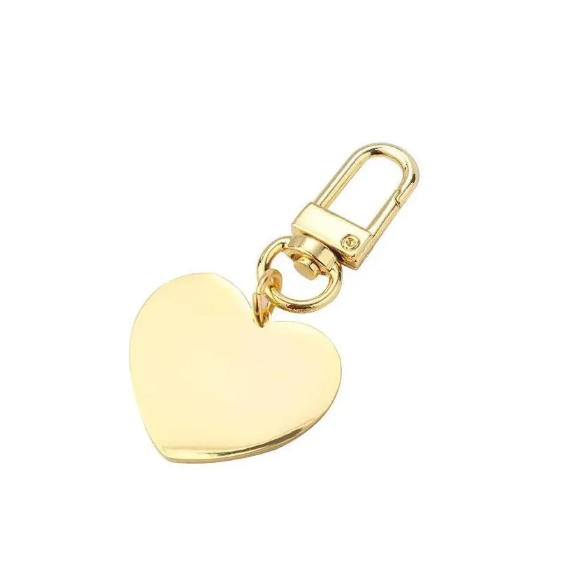 ups thermal transter diy sublimation blank heart party favor round keychains gold keychain photo frame keyring silver plated alloy car key