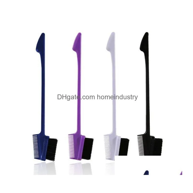beauty double sided edge control hair comb styling tool toothbrush style eyebrow brush 2021universal among people