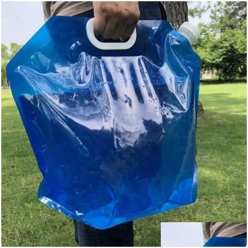 5l/10l outdoor foldable folding collapsible drinking water bag car waters carrier container for outdoor camping hiking picnic bbq