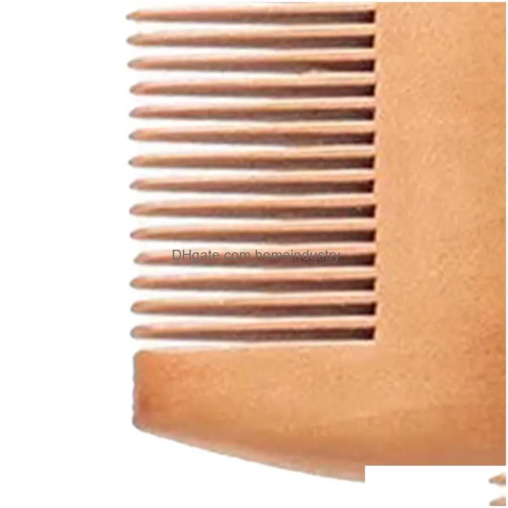 pocket wooden beard comb double sides super narrow thick wood combs pente madeira lice pet hair tool