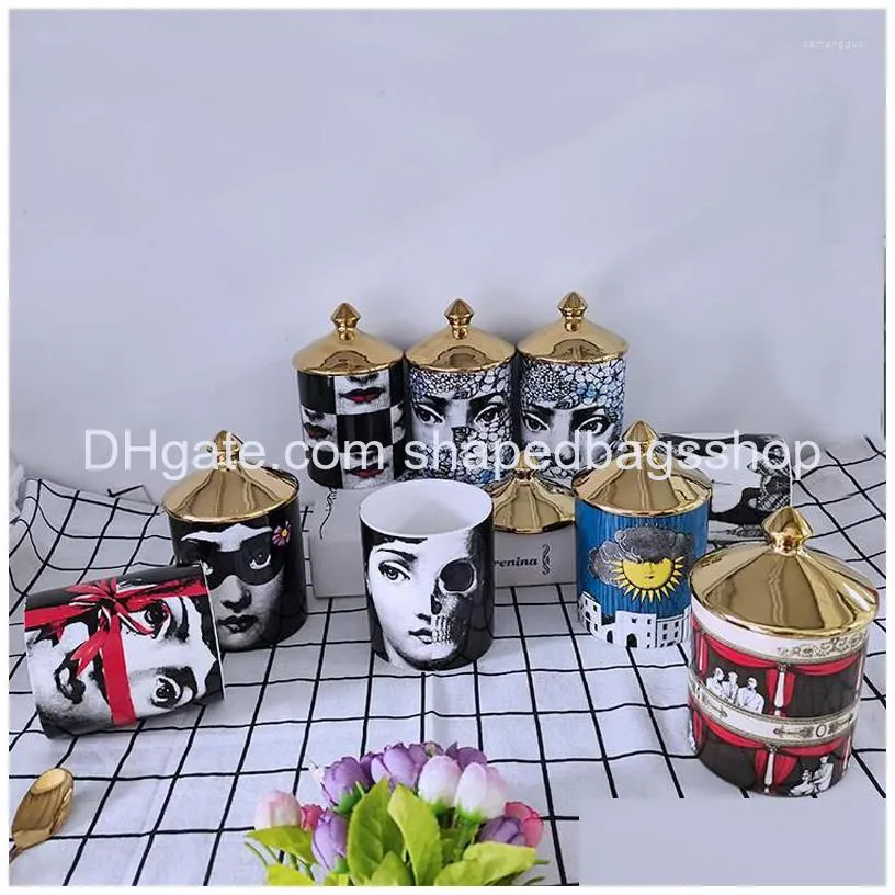 storage bottles lady face candle holders home decoration handmade ceramic jar flower arranging pots jewelry box retro human cup