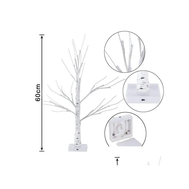 ramadan decorations led birch tree light eid mubarak decoration for home artificial tree lamp ramadan kareem eid al adha party y0730