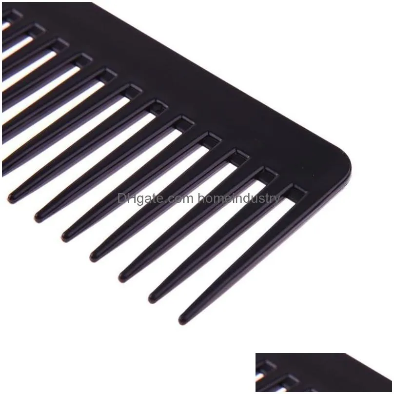 hair brushes black plastic wide teeth comb wavy hair styling detangling