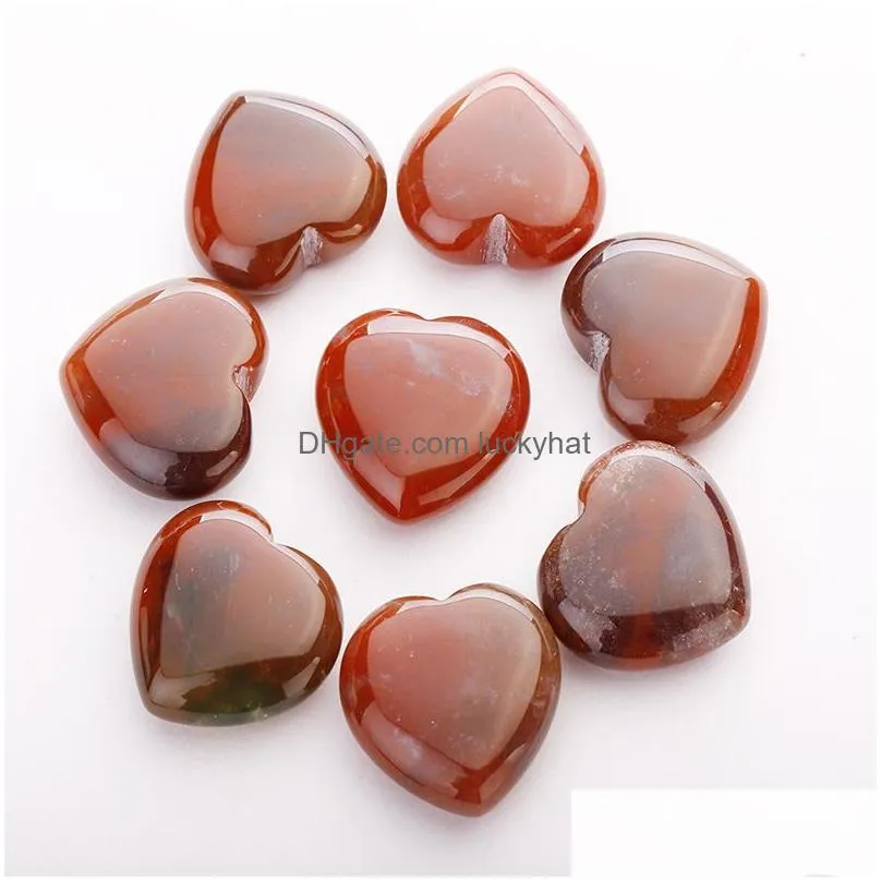 natural crystal stone ornaments carved 30x12mm heart chakra reiki healing quartz mineral tumbled gemstones hand home decor