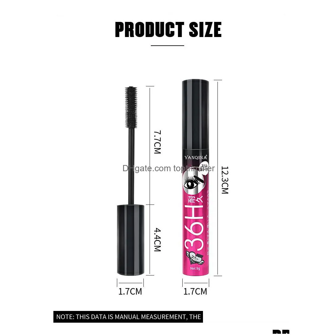 yanqina lash sensational sky high washable mascara makeup 36h lengthening thick curl mascara better than full size