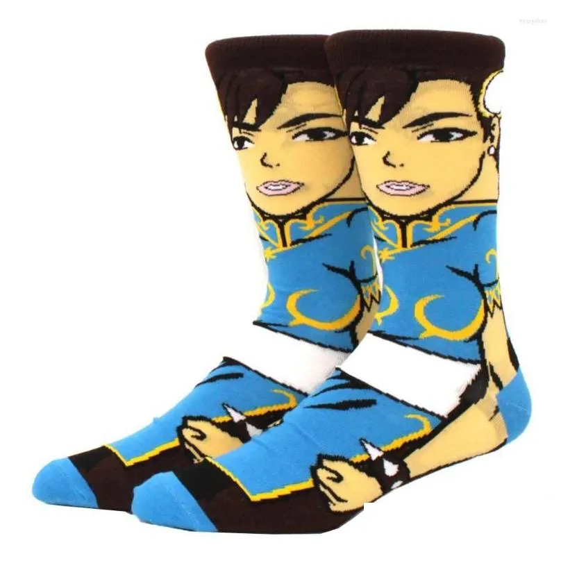 mens socks men fashion anime funny hip hop personality cartoon skarpety high quality sewing pattern