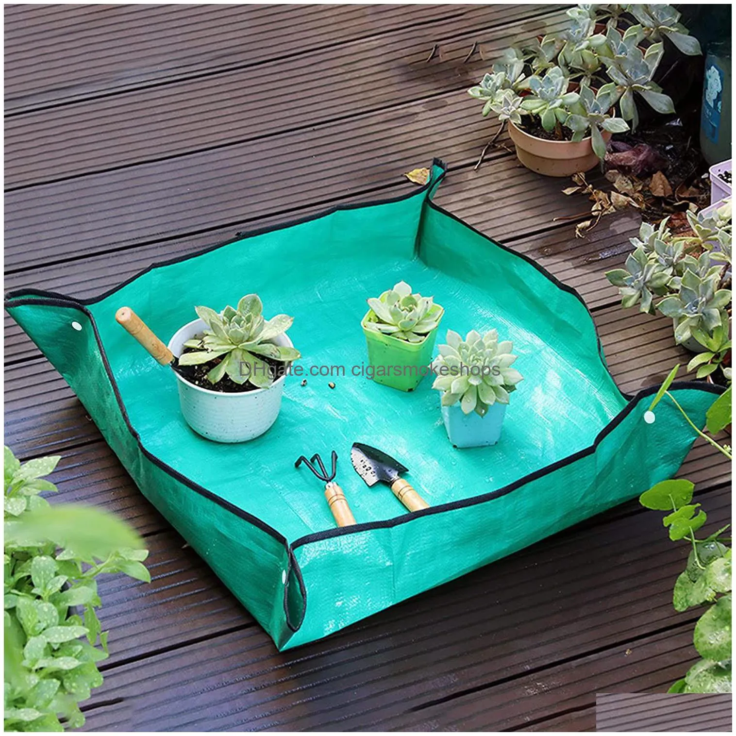 garden supplies pe plant repotting mat foldable waterproof transplanting gardening pad for indoor succulent portable tray xbjk2302