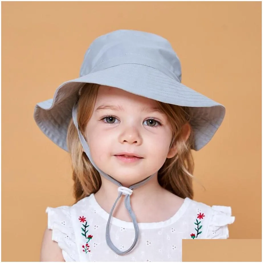 lovely baby hat cap cotton girl sun hat summer outdoor kids children panama caps infant boys girls beach bucket hats