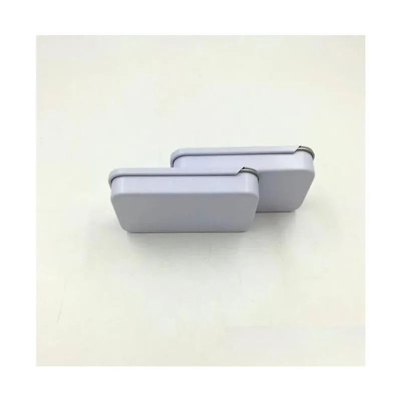 white sliding tin box mint packing box food container boxes small metal case size 80x50x15mm