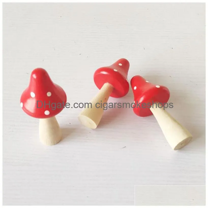 home decor mushrooms miniature figurines mini wooden fairy garden accessories flower pots micro landscape decoration kdjk2302