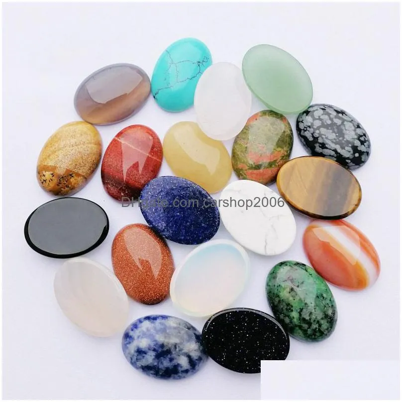 natural crystal semi-precious stone 25x18mm tigers eye rose quartz face for natural stone necklace ring earrrings jewelry