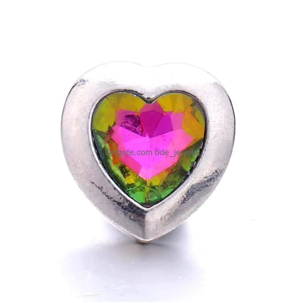 heart love metal snap button clasps jewelry findings 18mm snaps buttons diy earrings necklace bracelet jewelery acc