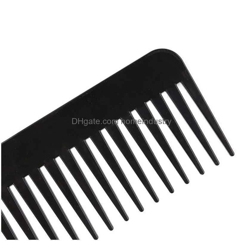 hair brushes black plastic wide teeth comb wavy hair styling detangling