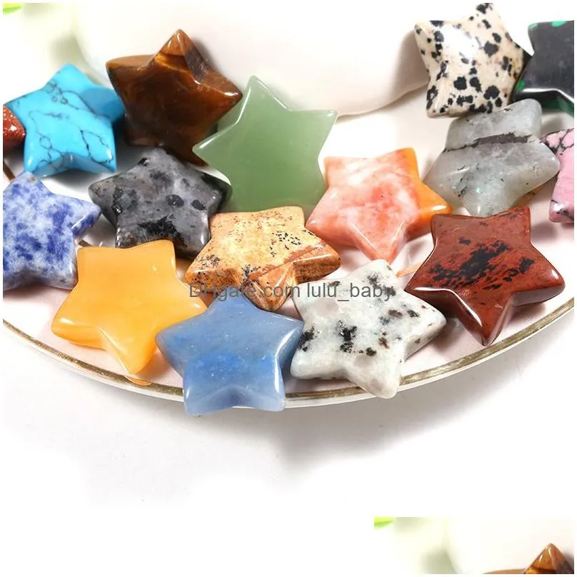 natural stone crystal 25mm star ornaments quartz healing crystals energy reiki gem living room decoration trinket