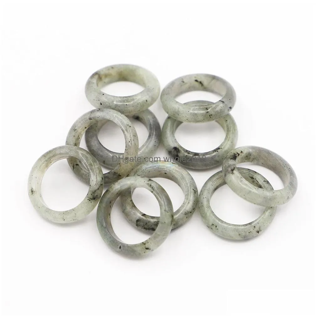 fashion natural stone labradorite rings uni created circle finger reiki jewelry gifts