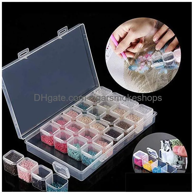 22 pieces 5d diamonds painting tools and accessories kits with diamond painting roller and diamond embroidery box for adults or kid