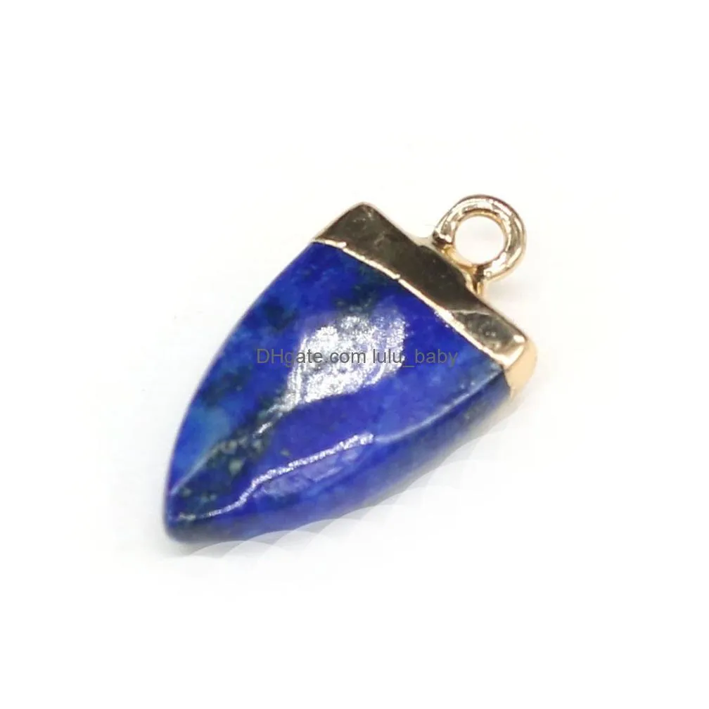 natural stone rose quartz lapis lazuli turquoise opal pendant charms diy for druzy bracelet necklace earrings jewelry making
