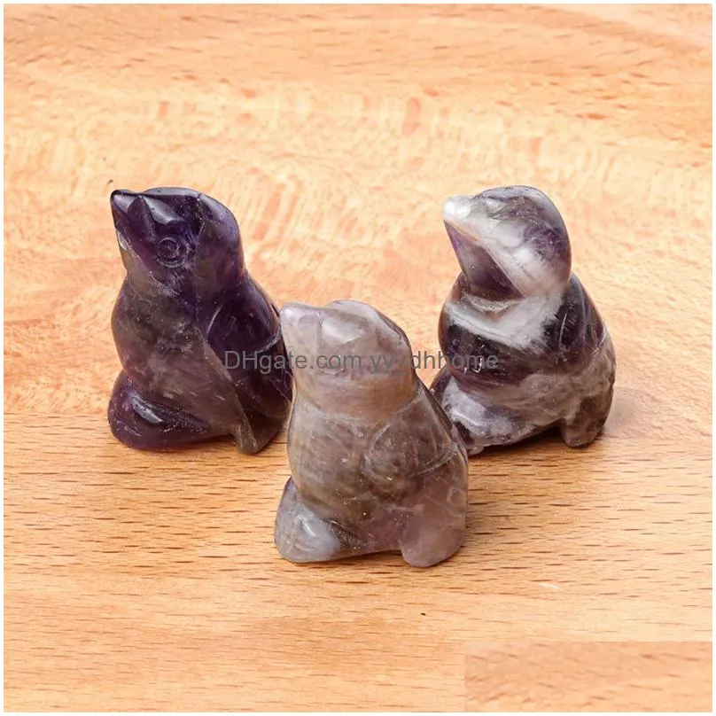 natural stone carving 1 inch lovely bird crafts ornaments rose quartz crystal healing agate animal decoration