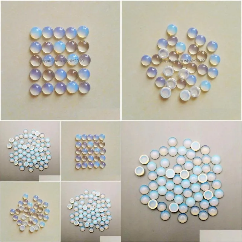 natural stone 6mm 8mm 10mm 12mm round loose beads opal face for natural stone necklace ring earrrings jewelry accessory