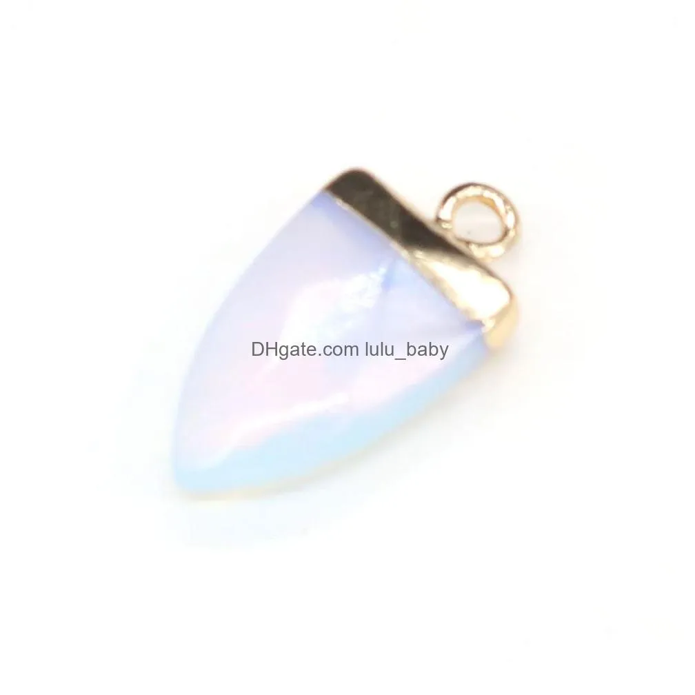 natural stone rose quartz lapis lazuli turquoise opal pendant charms diy for druzy bracelet necklace earrings jewelry making