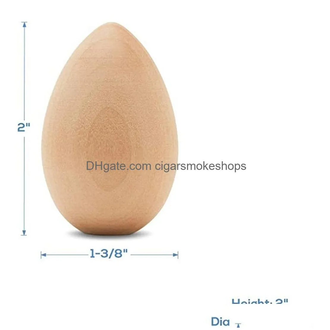 factory home decor smooth standable wooden easter eggs to paint quality small for crafts paint 2 in