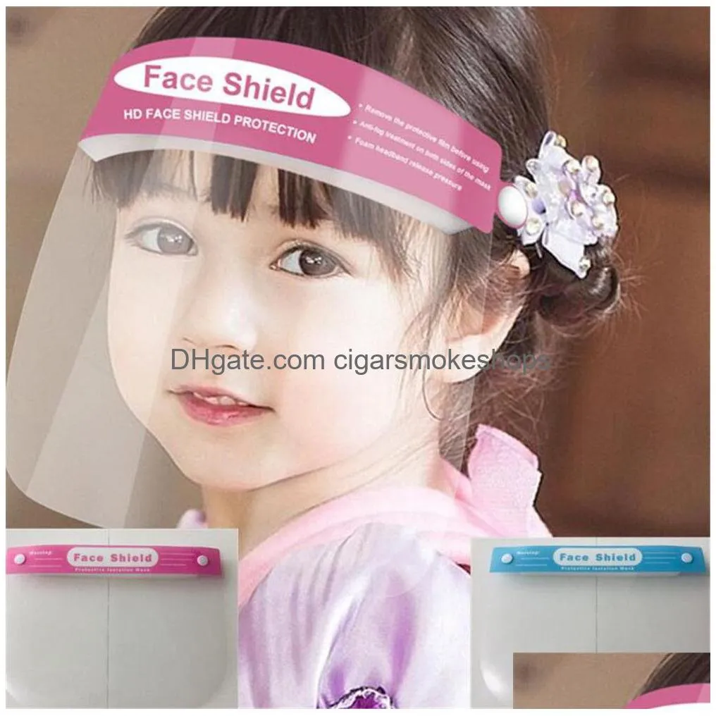 child protective face mask anti-fog anti-splash anti droplet full face cover mask kid adjustable cute safe clear face shield xb1