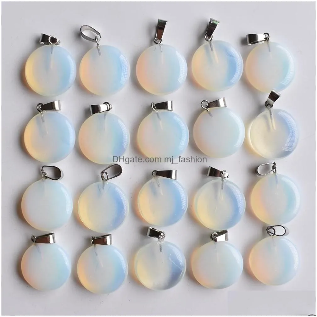 natural stone cross water drop heart opal healing pendants charms diy necklace jewelry accessories making