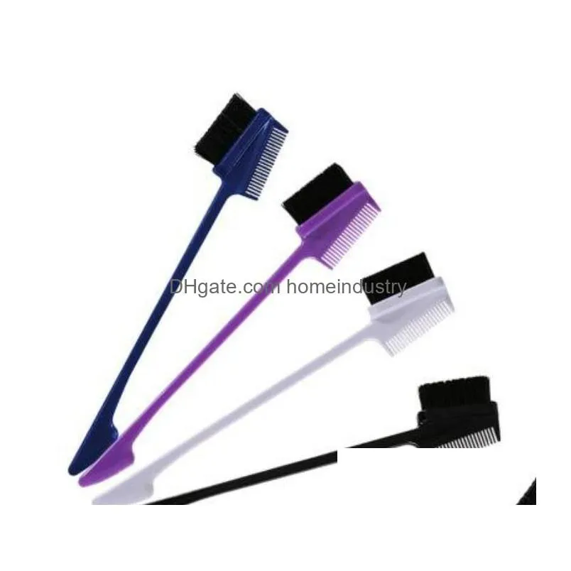 beauty double sided edge control hair comb styling tool toothbrush style eyebrow brush 2021universal among people