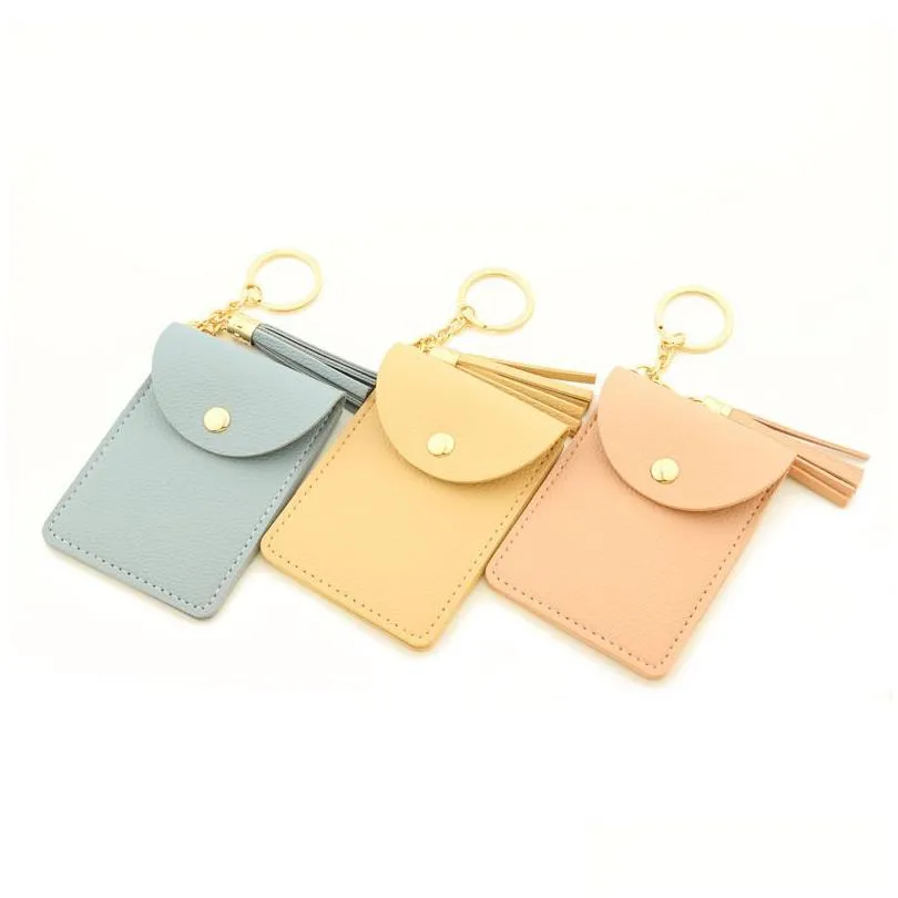 ups new women wristlet card holder silicone chain beaded bangle wallet bracelet keychain pocket coin purse leather tassel key ring