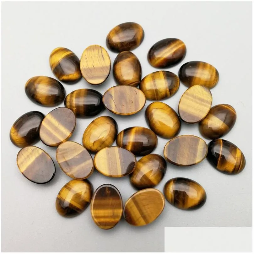 natural crystal semi-precious stone 13x18mm tigers eye face for natural stone necklace ring earrrings jewelry accessory