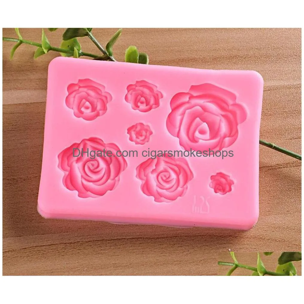 rose flowers silicone mold cake chocolate mold wedding cake decorating tools fondant sugarcraft cake mold xb1