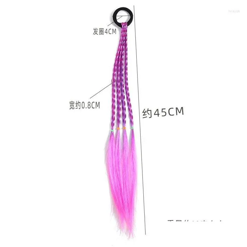 hair accessories simple kid elastic band rubber kids wig headband girls twist braid rope headdress child gift