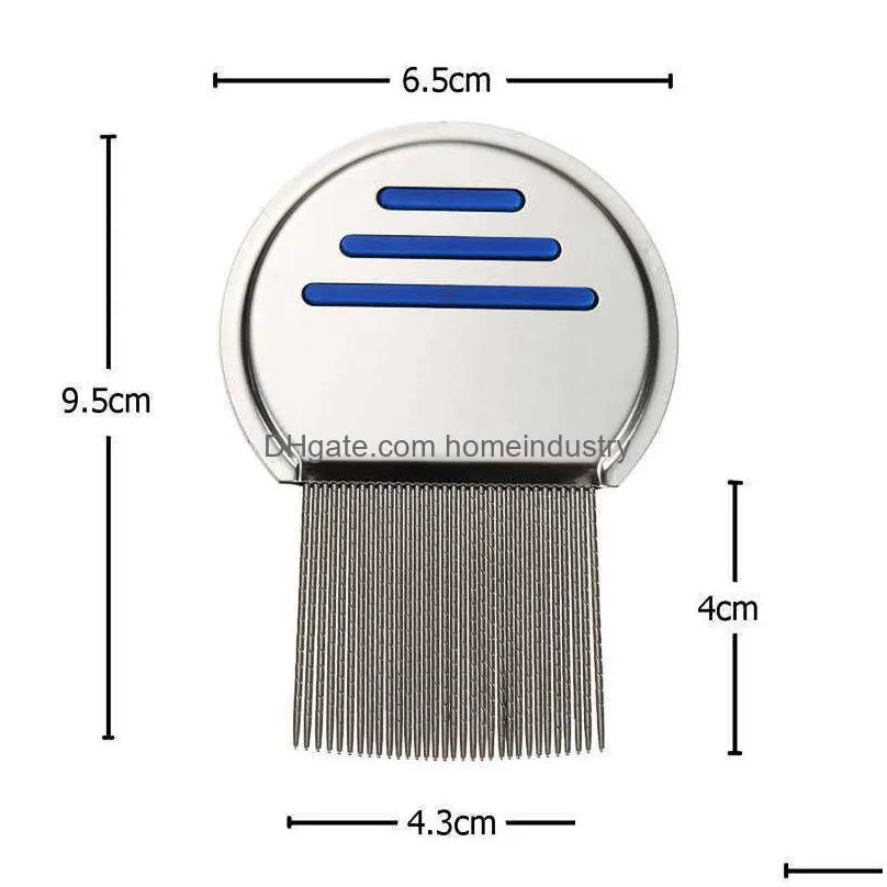 stainless steel terminator lice comb nit kids hair rid headlice super density teeth remove nits comb metal hair brushes hair