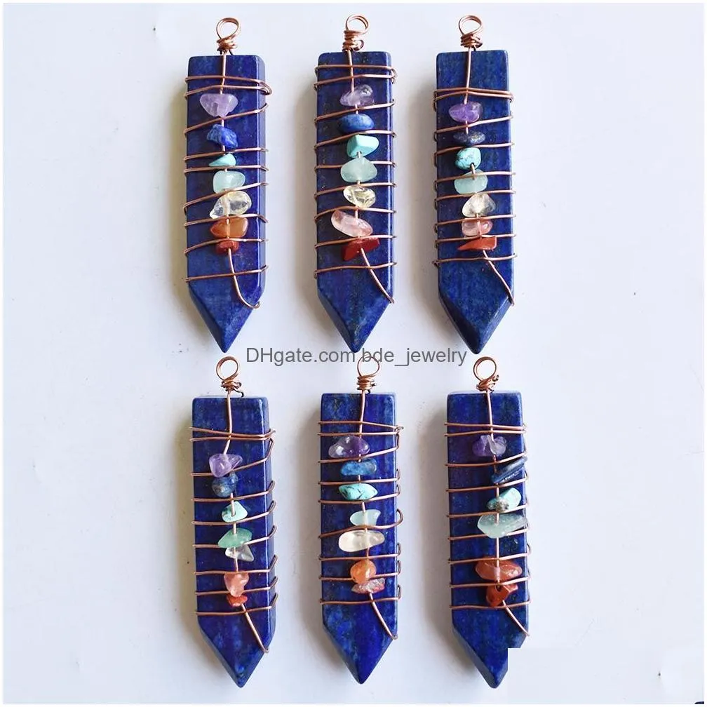 arrowhead chakra reiki healing pendulums charms rose quartz natural stones pendant amulet crystal hexagonal for men women necklace jewelry