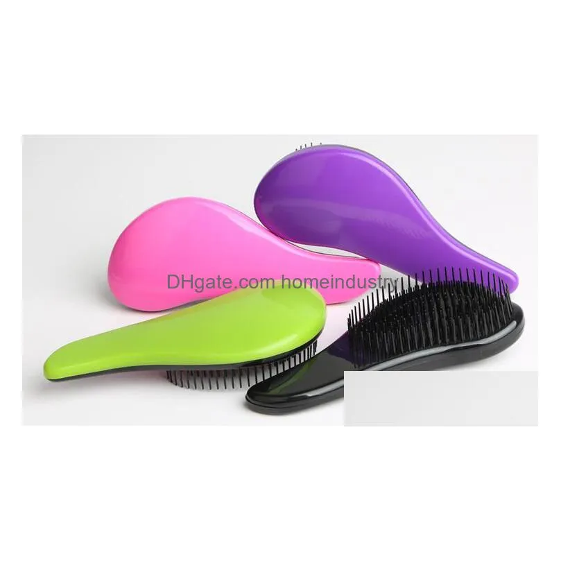 colorful plastic comb chicken leg type anti static hair brush soft  shower massage combs pink blue 3 1om b 2018