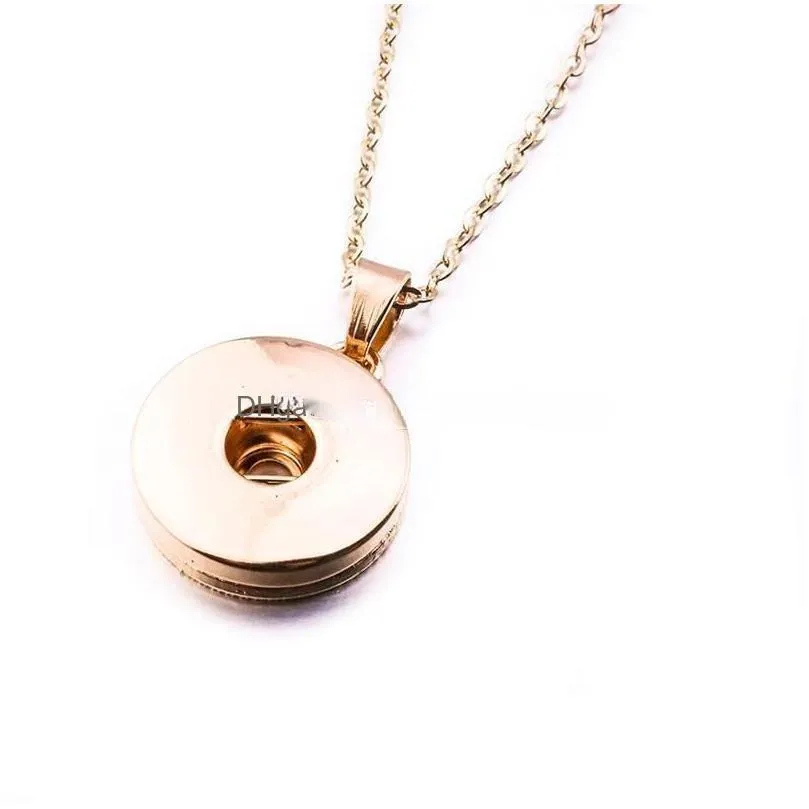 silver plated 12mm 18mm snap button necklace necklace for women ginger snaps buttons jewelry