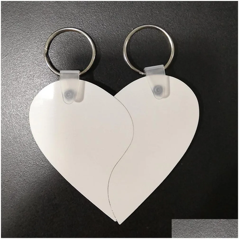 blank keychains for sublimation mdf heart round blank keychains hot transfer printing blank keychains key ring jewelry material consumables