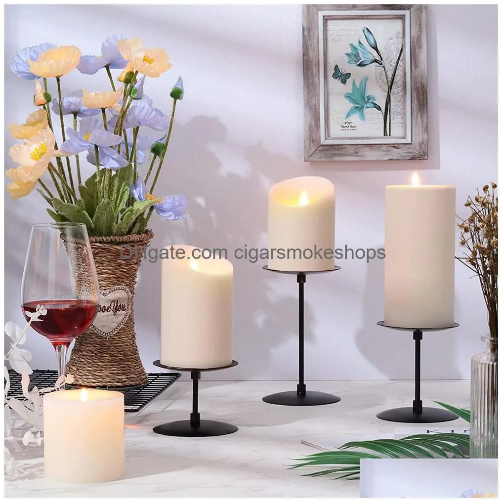 cylindrical candle holder candelabra candle stand iron plate home mantel dinning table christmas wedding party decor kdjk2301