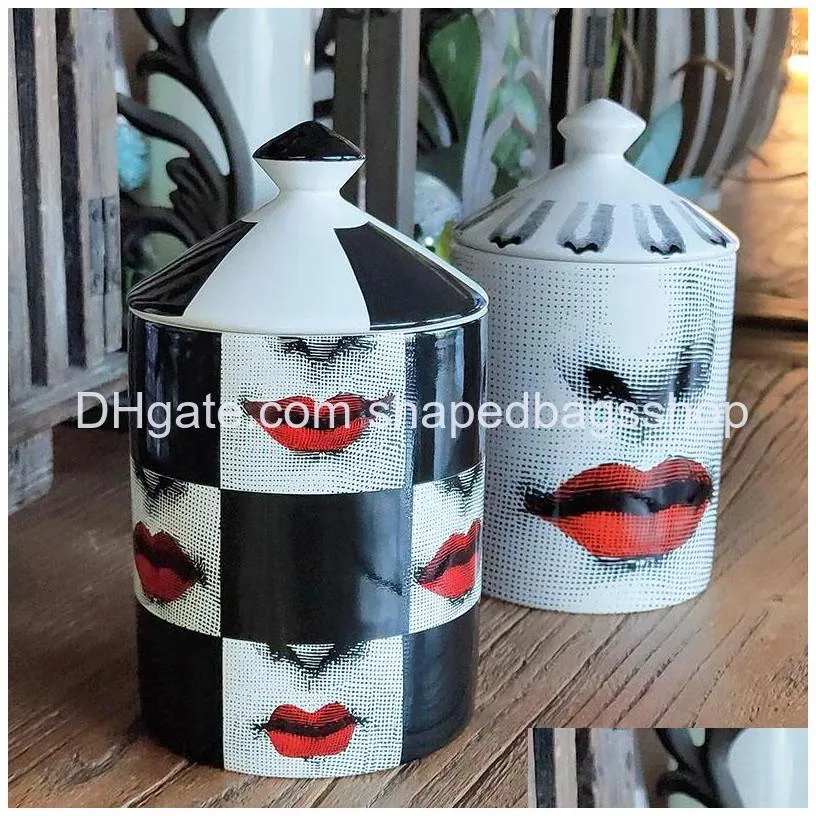 candle holders style lady face vintage bottle decorative ceramic porcelain jar jars with lid containercandle