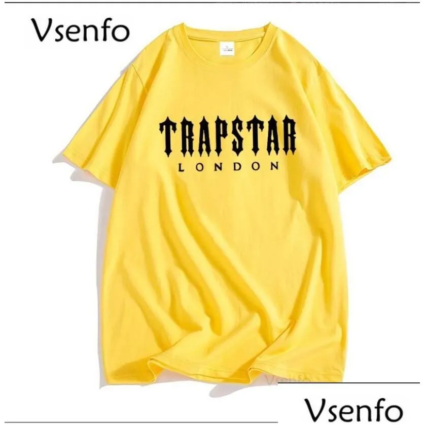 Mens T-Shirts Tshirts 2022 Trapstar T Shirt Designer Men Women Hip Hop Top Print Tshirt Summer Fashion Black Sportswear Br Dhd8U